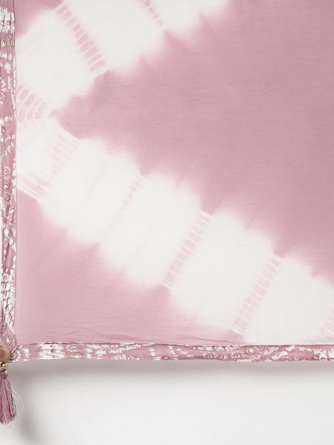 Neerus Pink solid straight kurta set with trouser and dupatta - detail view 4