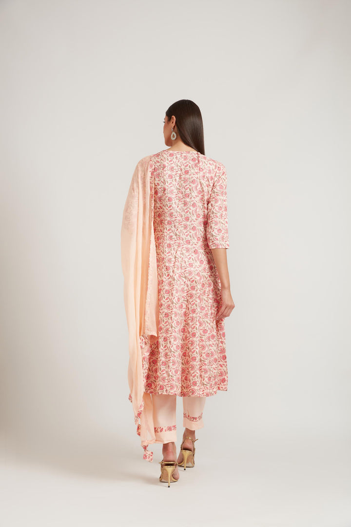 Neerus Orange cotton suit set - detail view 2