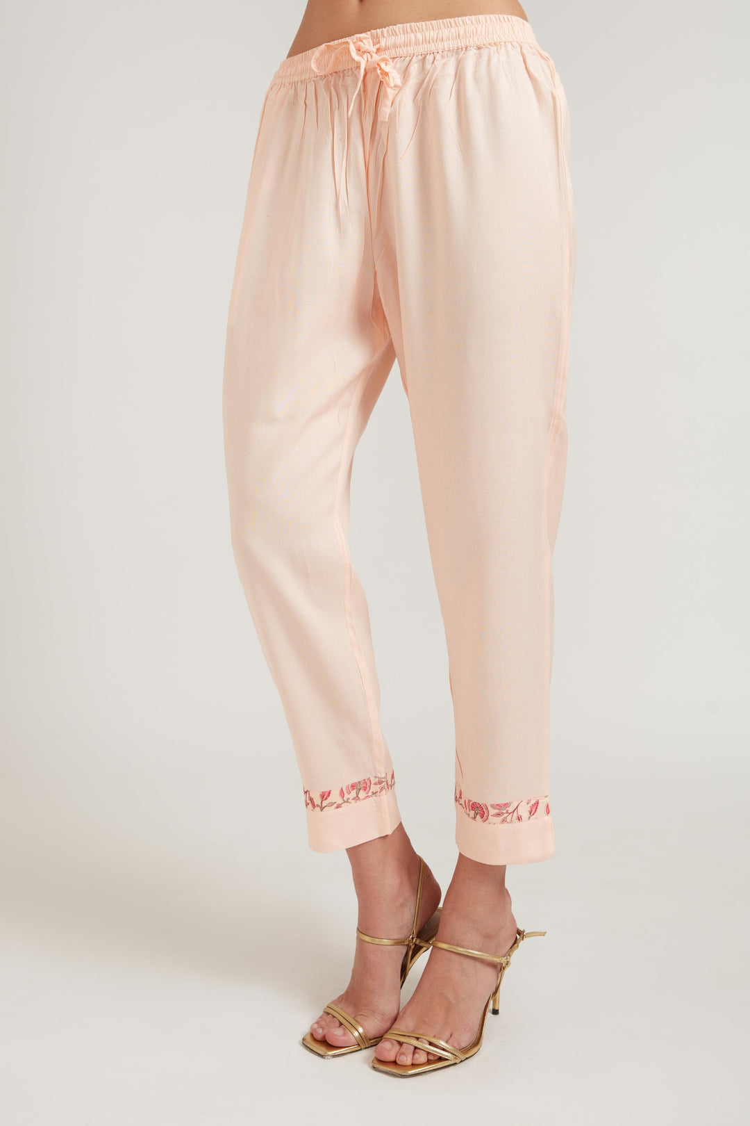 Neerus Orange cotton suit set - detail view 4