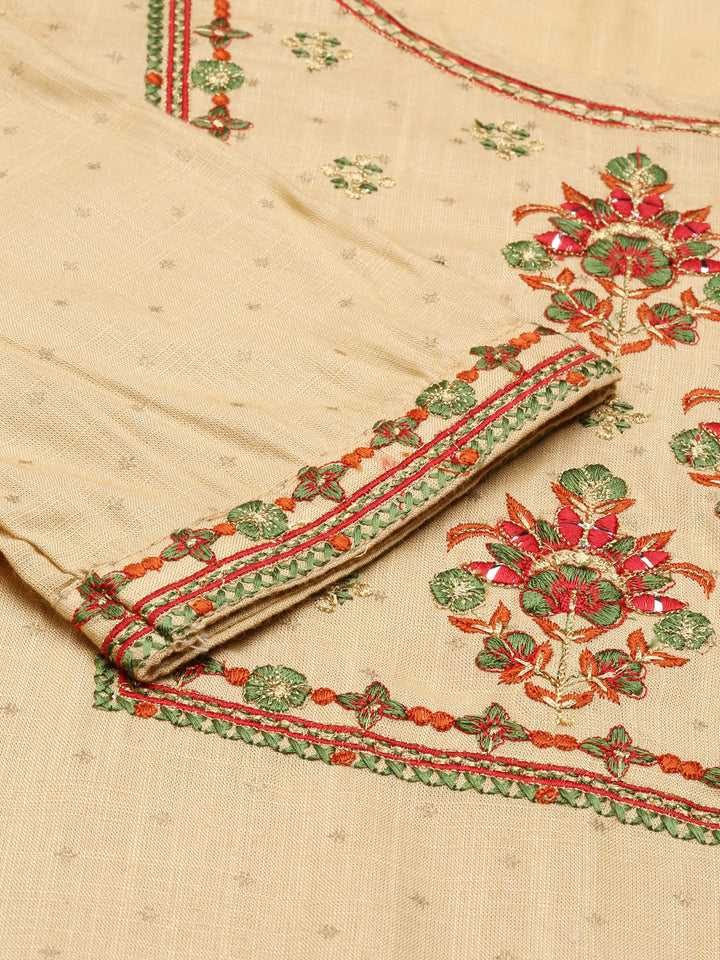 Neerus Beige Regular Knee Length Printed Readymade Suits