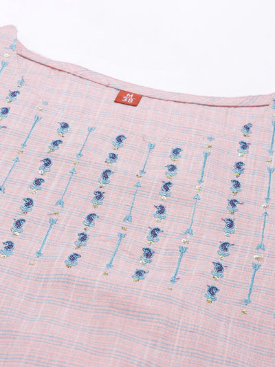 Neeru'S PINK Color COTTON Fabric Kurta