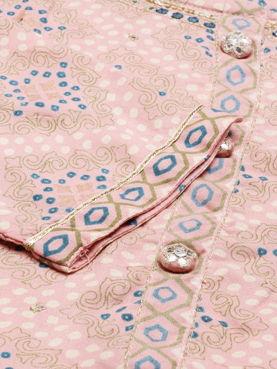 Neeru's Coral Color Rayon Fabric Kurta