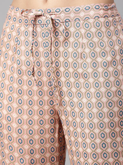 Neeru's Coral Color Rayon Fabric Kurta