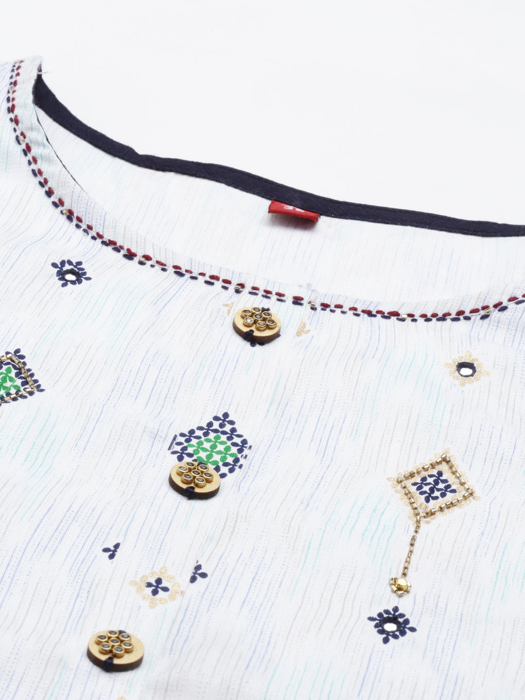 Neerus Blue Color Slub Rayon Fabric Kurta