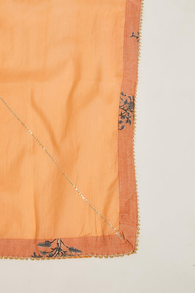 Neeru's Coral Color Slub Rayon Fabric Salwar Kameez