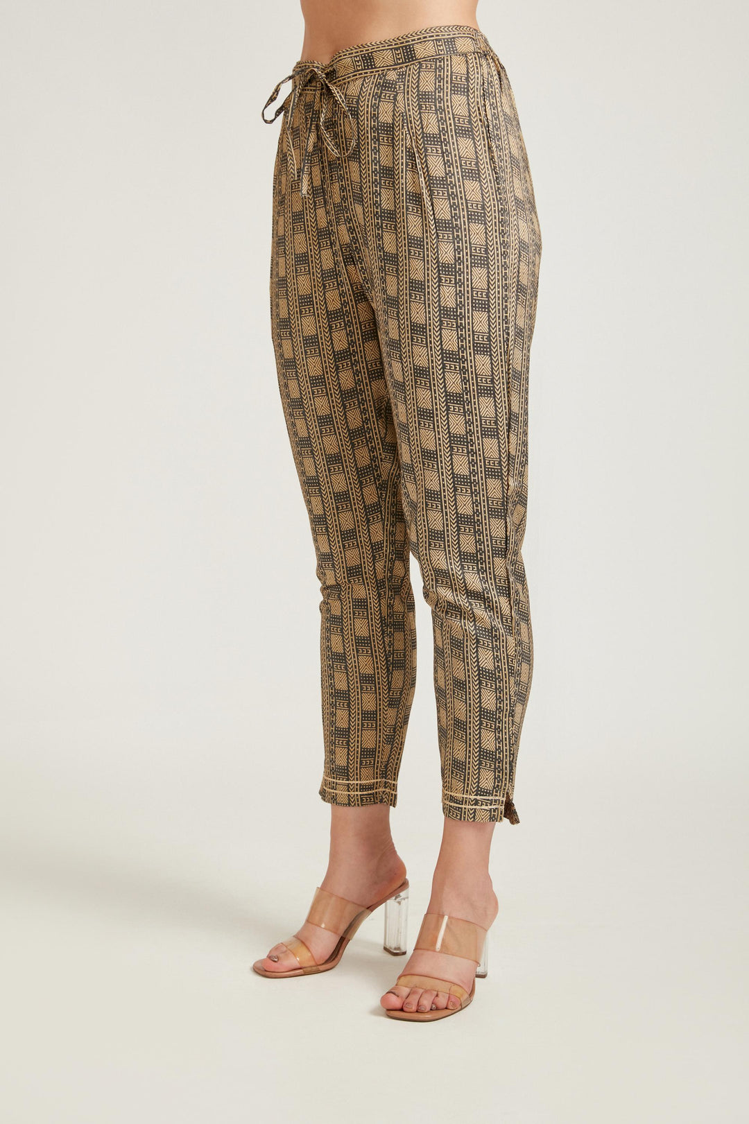 Neerus Yellow Color Slub Rayon Fabric Salwar Kameez