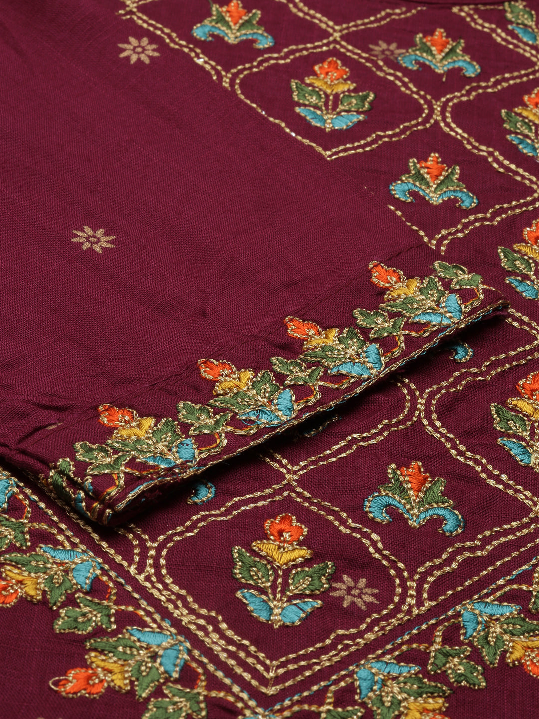 Neeru'S WINE Color RAYON Fabric Kurta