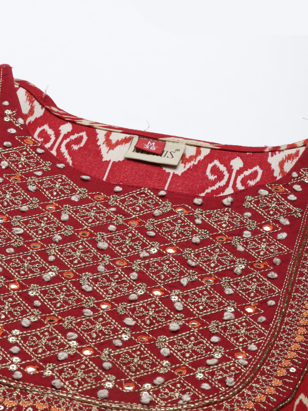 Neerus Maroon Color Rayon Fabric Kurta