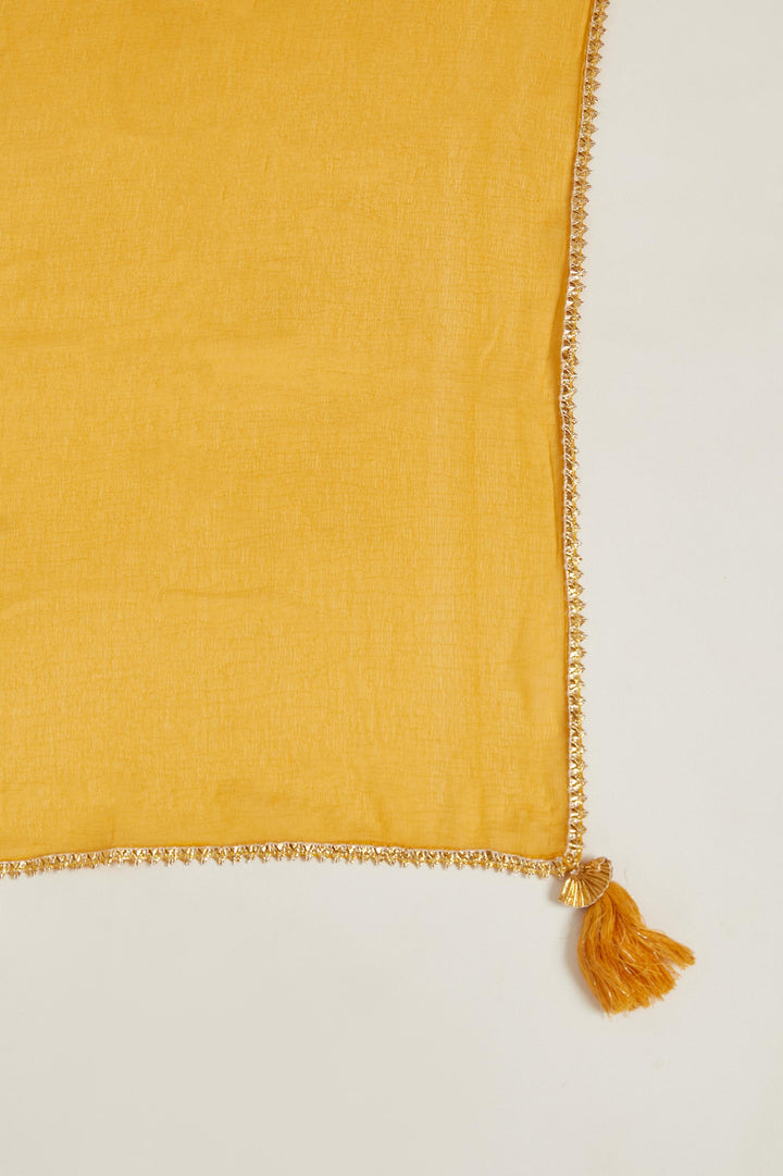 Neerus Mustard Color Slub Rayon Fabric Salwar Kameez