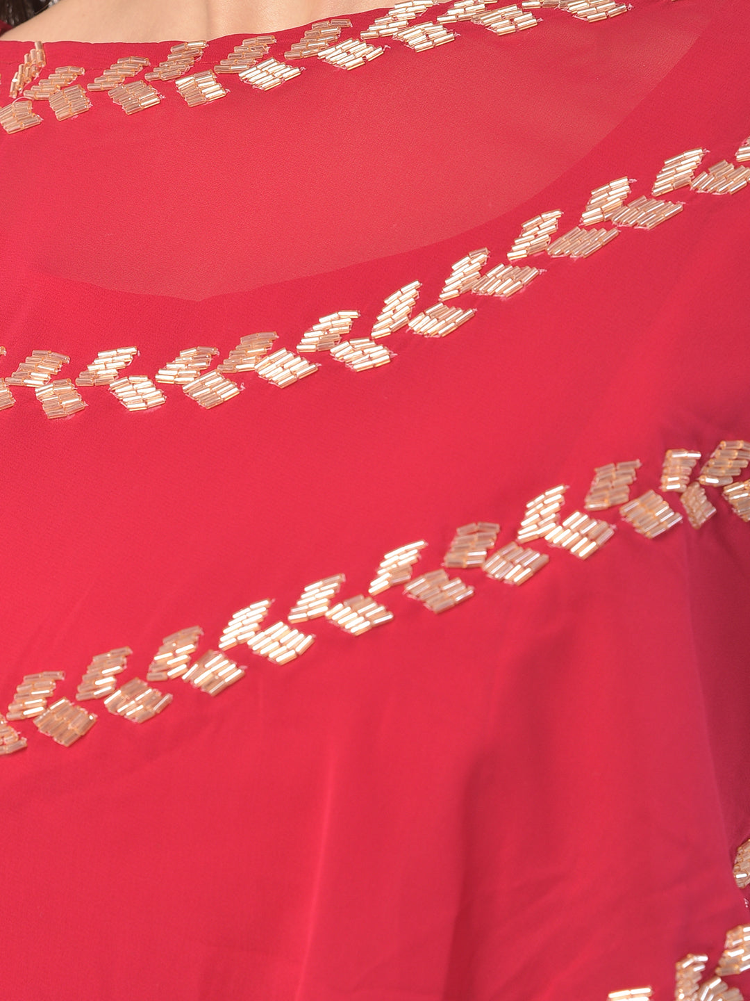 Neerus Rani Color Georgette Fabric Ghagra Set