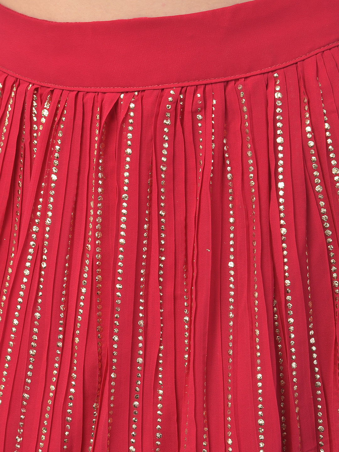 Neerus Rani Color Georgette Fabric Ghagra Set