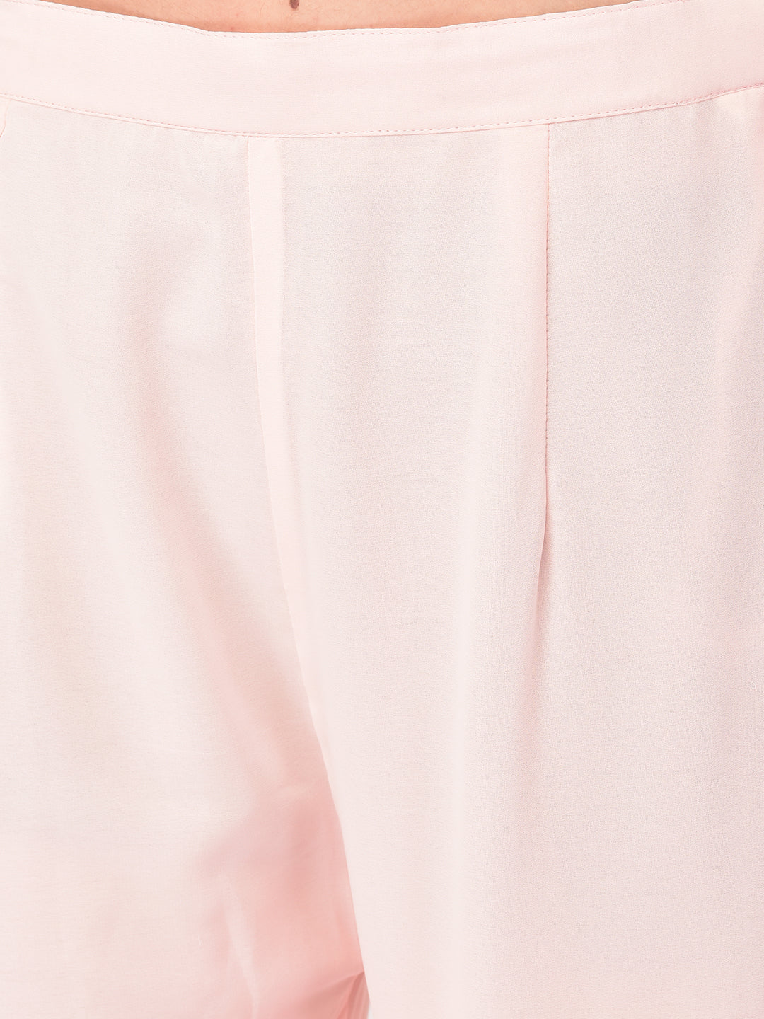 Neerus Pink georgette embroidered sharara set - detail view 3