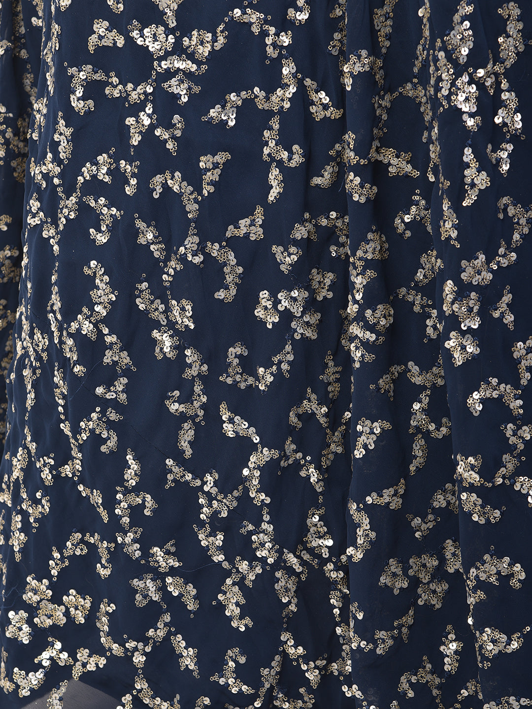 Neerus Navy Blue Color Georgette Fabric Ghagra Set