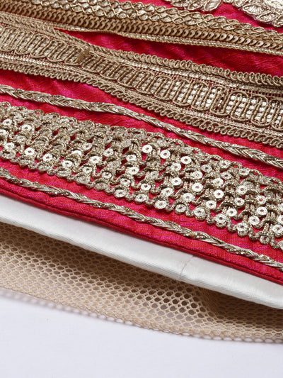 Neeru's Off White Color Banaras Fabric Suit-Anarkali