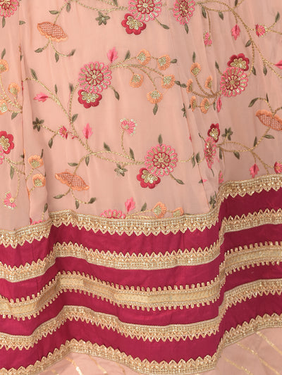 Neeru'S Beige Color, Georgette Fabric Gown