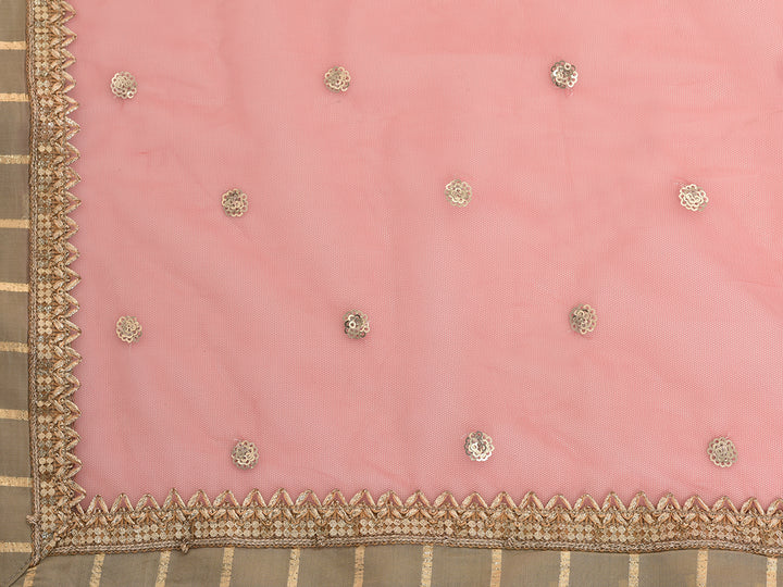 Neerus Orange georgette maxi gown - detail view 1