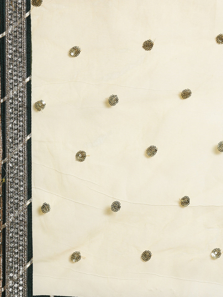 Neerus Yellow georgette embellished lehenga set - detail view 8