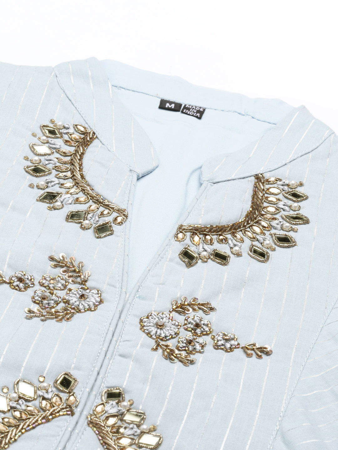 Neerus Grey Color Lorex Fabric Kurta