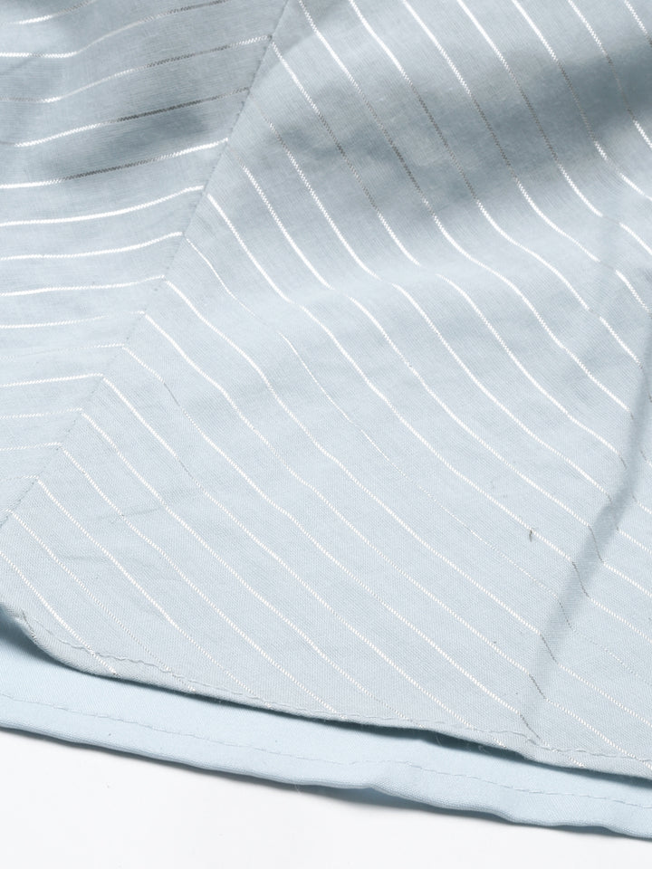 Neerus Grey Color Lorex Fabric Kurta