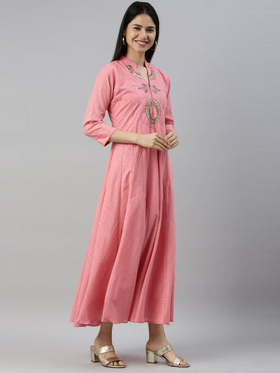 Neeru'S PINK Color LOREX Fabric Kurta