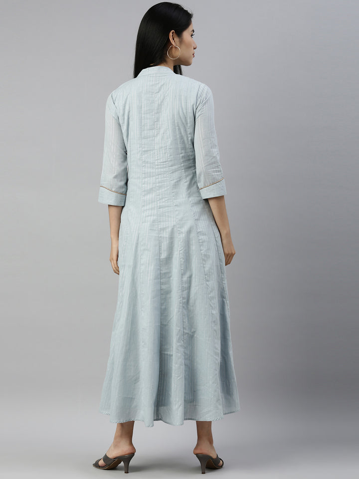 Neerus Grey woven lorex kurti - detail view 2