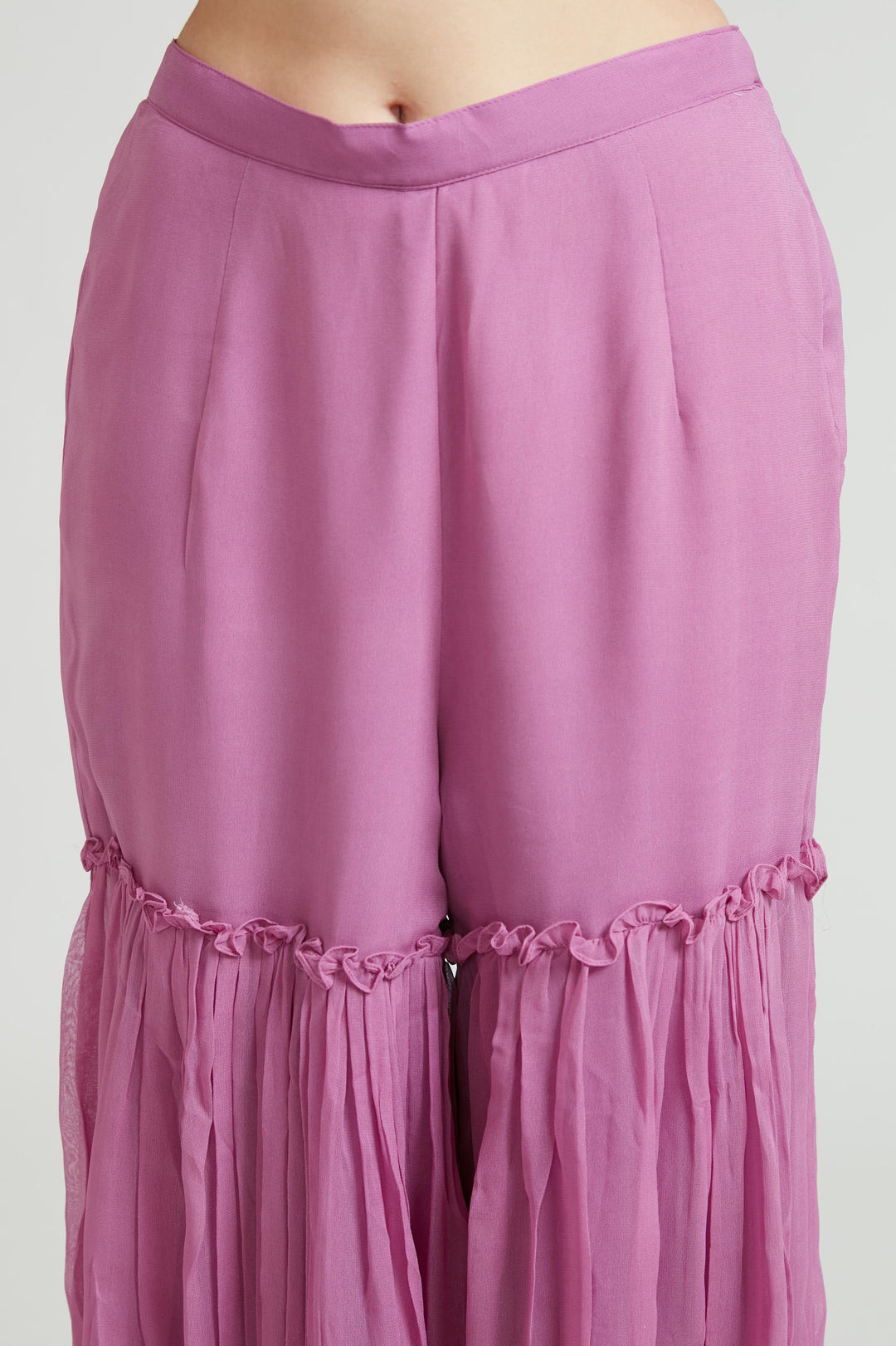 Neerus Lavender Color Georgette Fabric Anarkali Suit Set