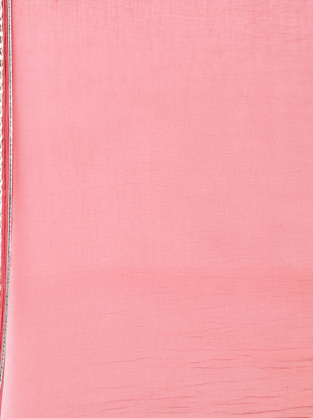 Neerus Red Regular Calf Length Printed Kurta Solid Trousers With Dupatta