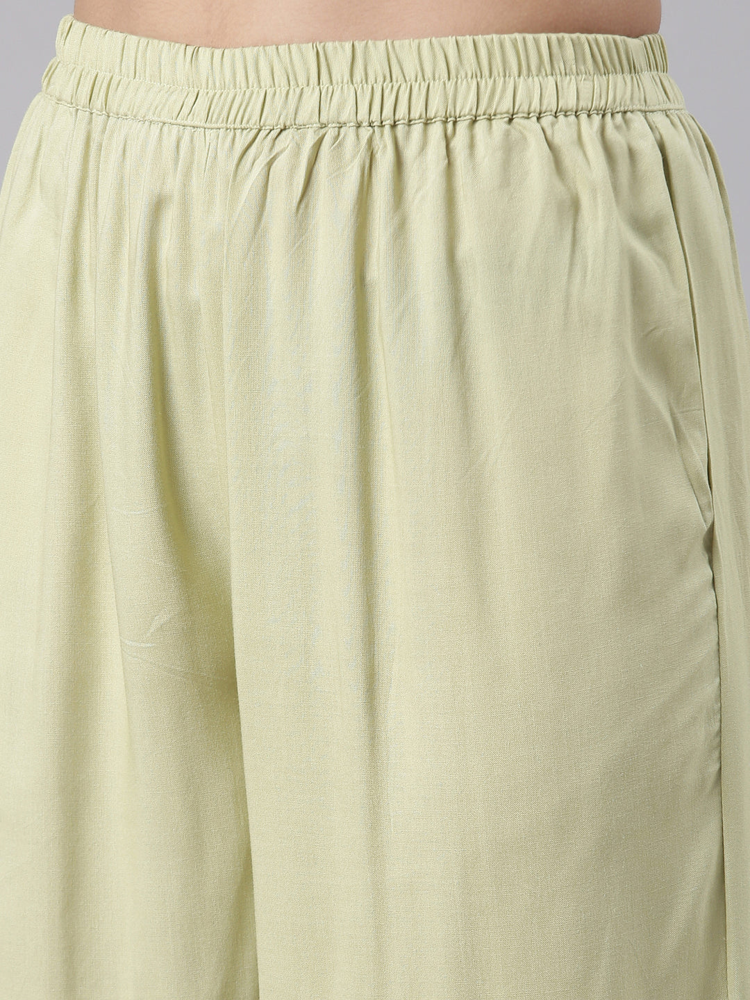 Neerus Green printed kurta set with trouser and dupatta - detail view 2