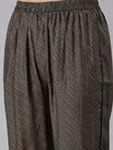 Neerus Green Regular Calf Length Printed Kurta Printed Trousers With Dupatta