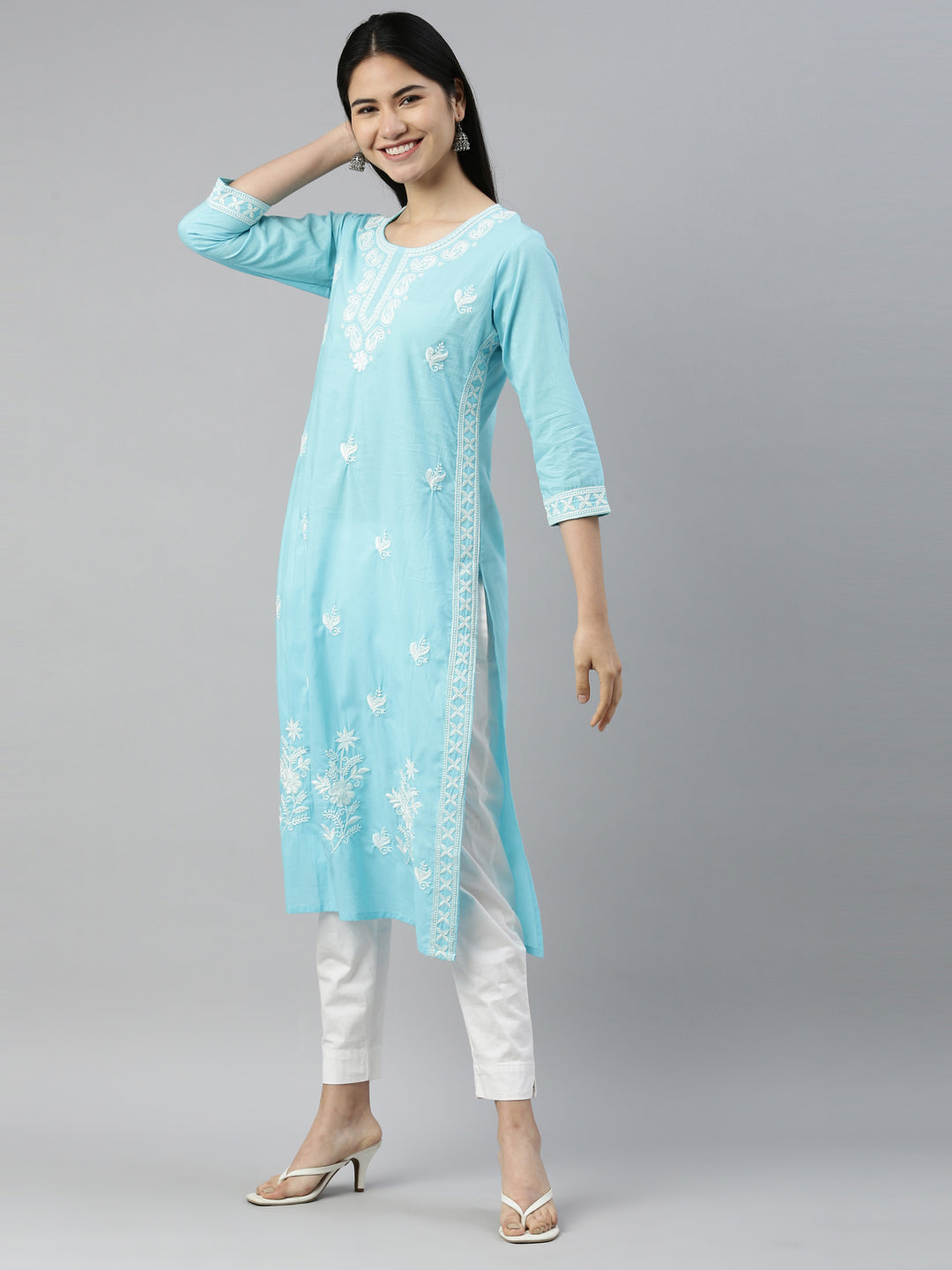 Neeru'S FEROZI Color COTTON Fabric kurta