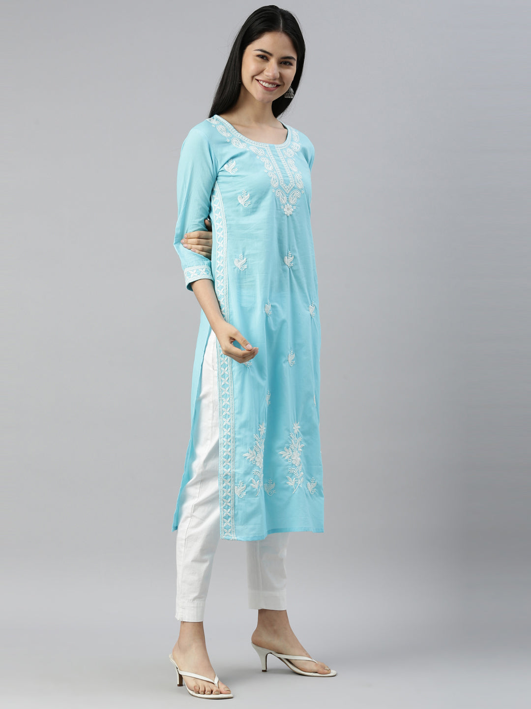 Neeru'S FEROZI Color COTTON Fabric kurta