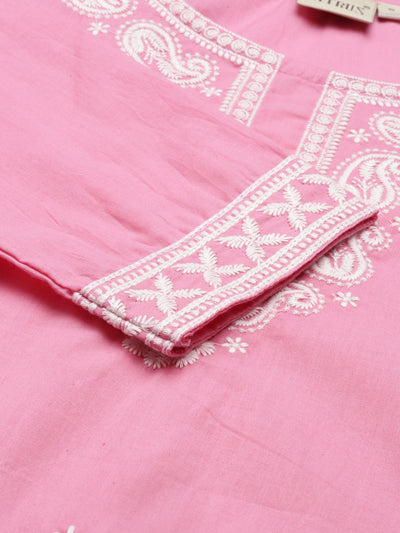 Neeru'S PINK Color COTTON Fabric kurta