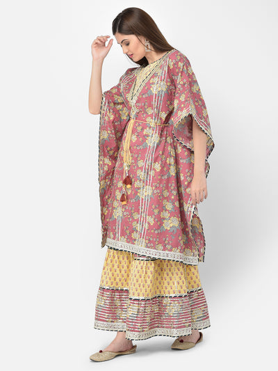 Neeru's'S Onion Color Cotton Fabric Suit-Plazzo