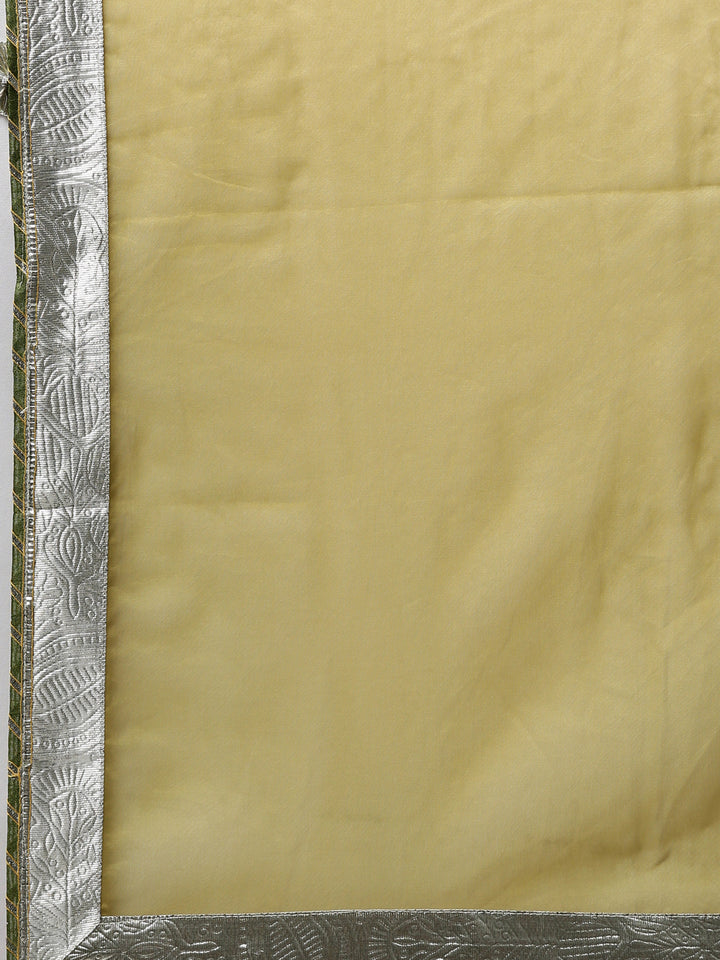 Neerus Yellow Color Jute Cotton Fabric Kurta Sets With Dupatta