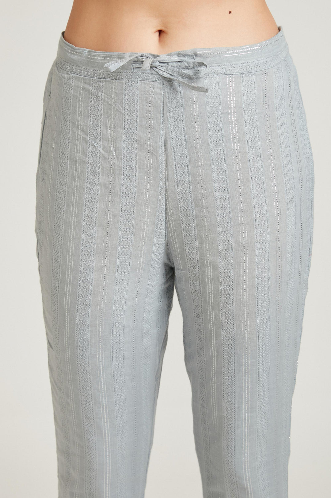 Neerus Grey Color Cotton Fabric Salwar Kameez