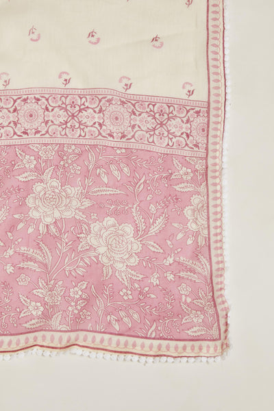 Neeru's Rose Pink Color Cotton Fabric Kurta Set