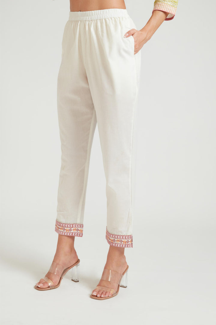 Neerus Pink Chanderi Suit Set - detail view 3