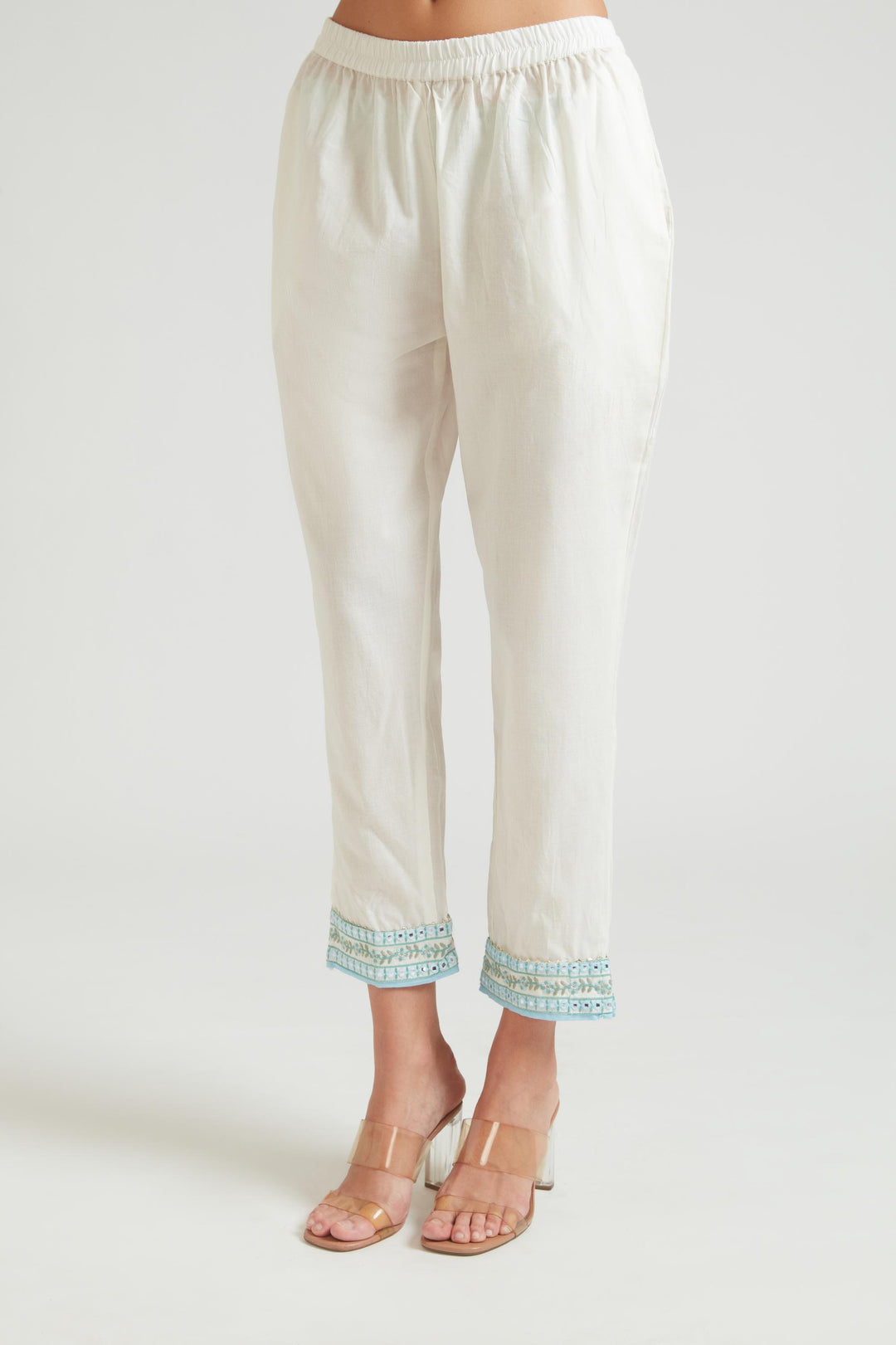 Neerus Ferozi Color Chanderi Fabric Kurta Set