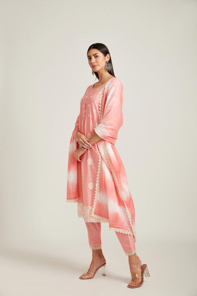 Neeru's Pink Color Cotton Fabric Salwar Kameez