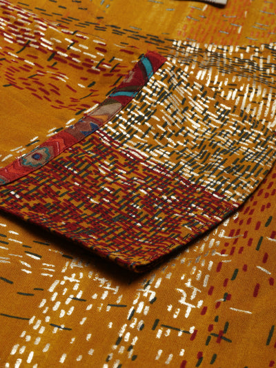 Neeru'S Mustard Color Rayon Fabric Kurta
