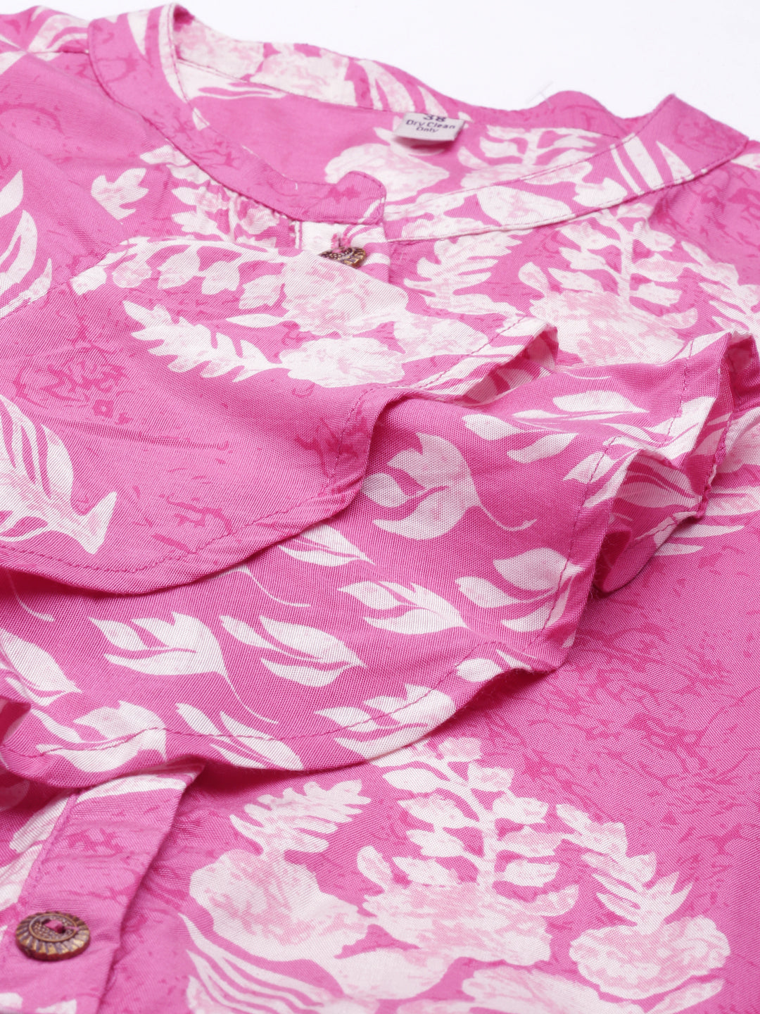 Neerus Pink shantoon printed kurti - detail view 5