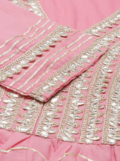 Neeru's Pink Color Cotton Fabric Kurta