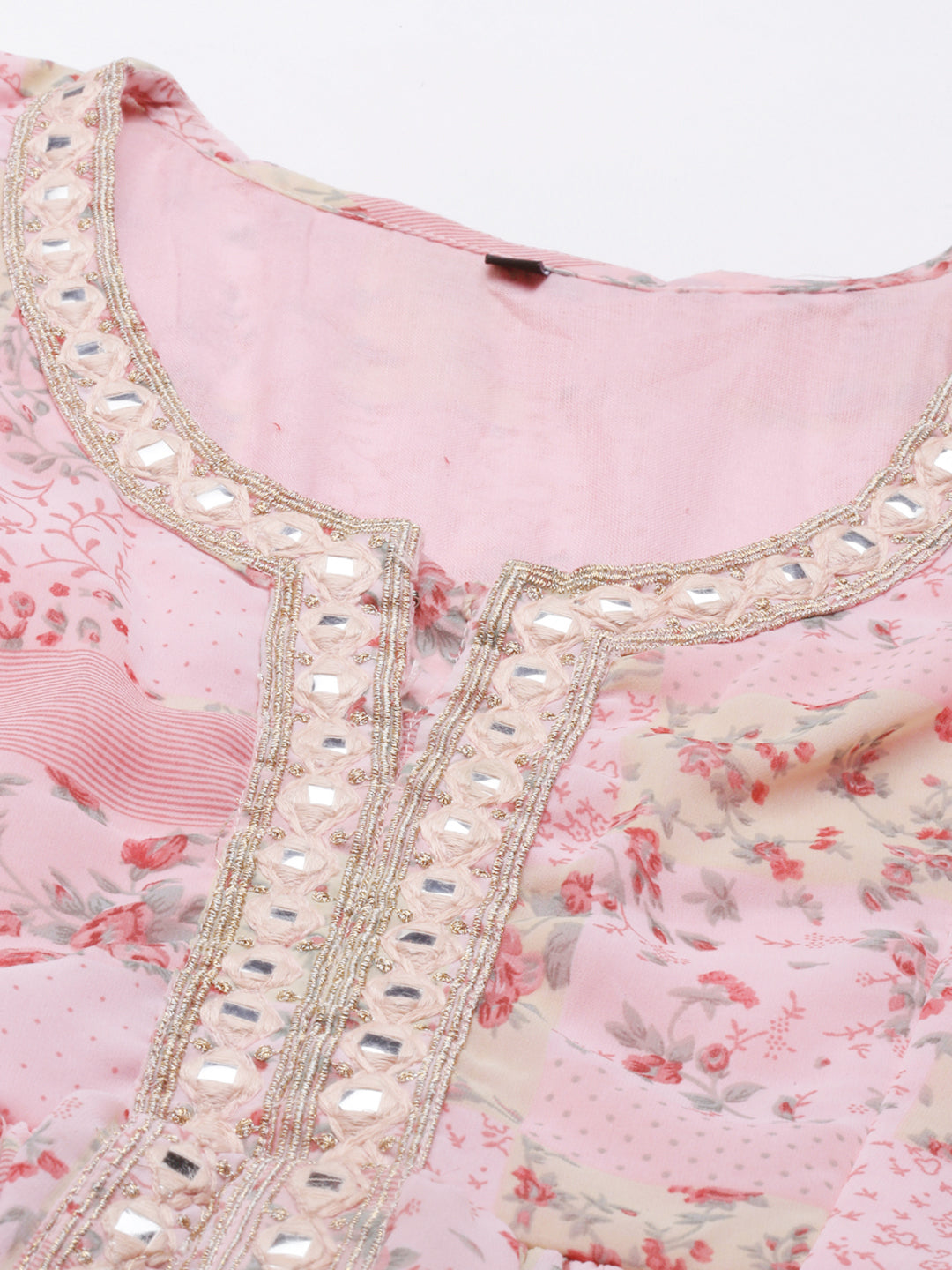 Neerus Pink Color Georgette Fabric Gown