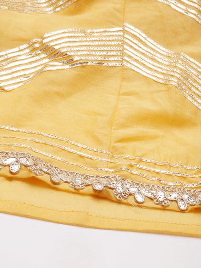 Neeru'S Yellow Color Cotton Fabric Kurta