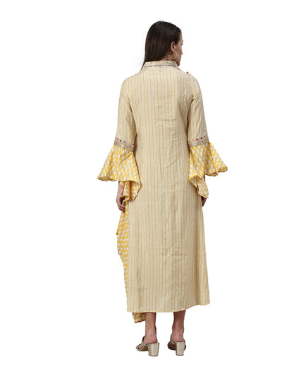 Neeru's Yellow Color Santoon Fabric Kurta