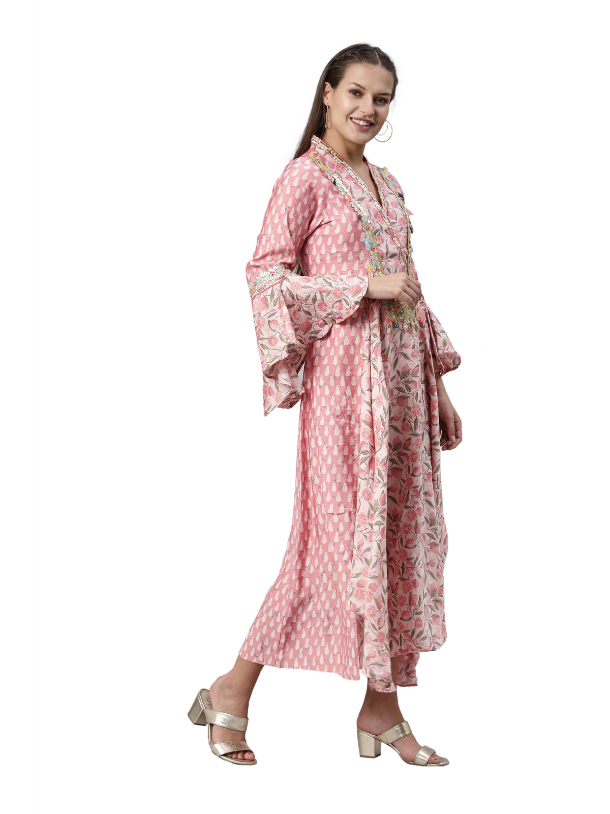 Neeru's Pink Color Model Fabric Kurta