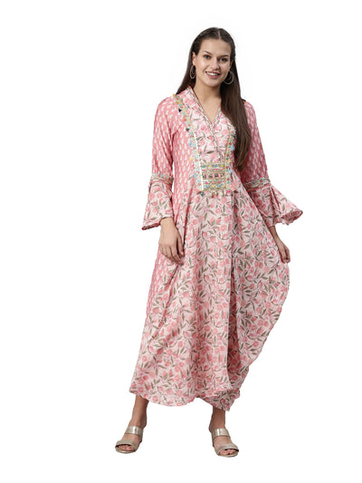 Neeru's Pink Color Model Fabric Kurta