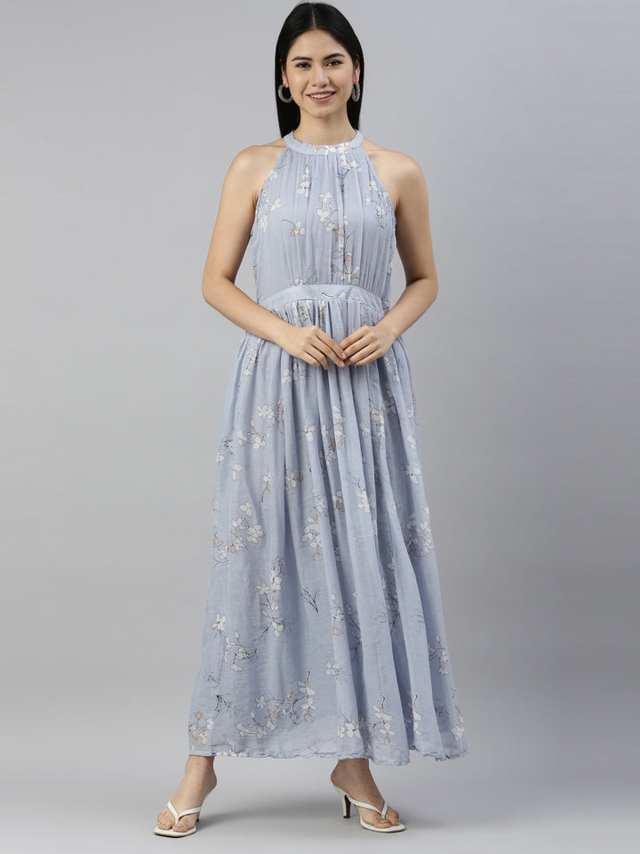 Neerus L Gray Color Georgette Fabric Kurta