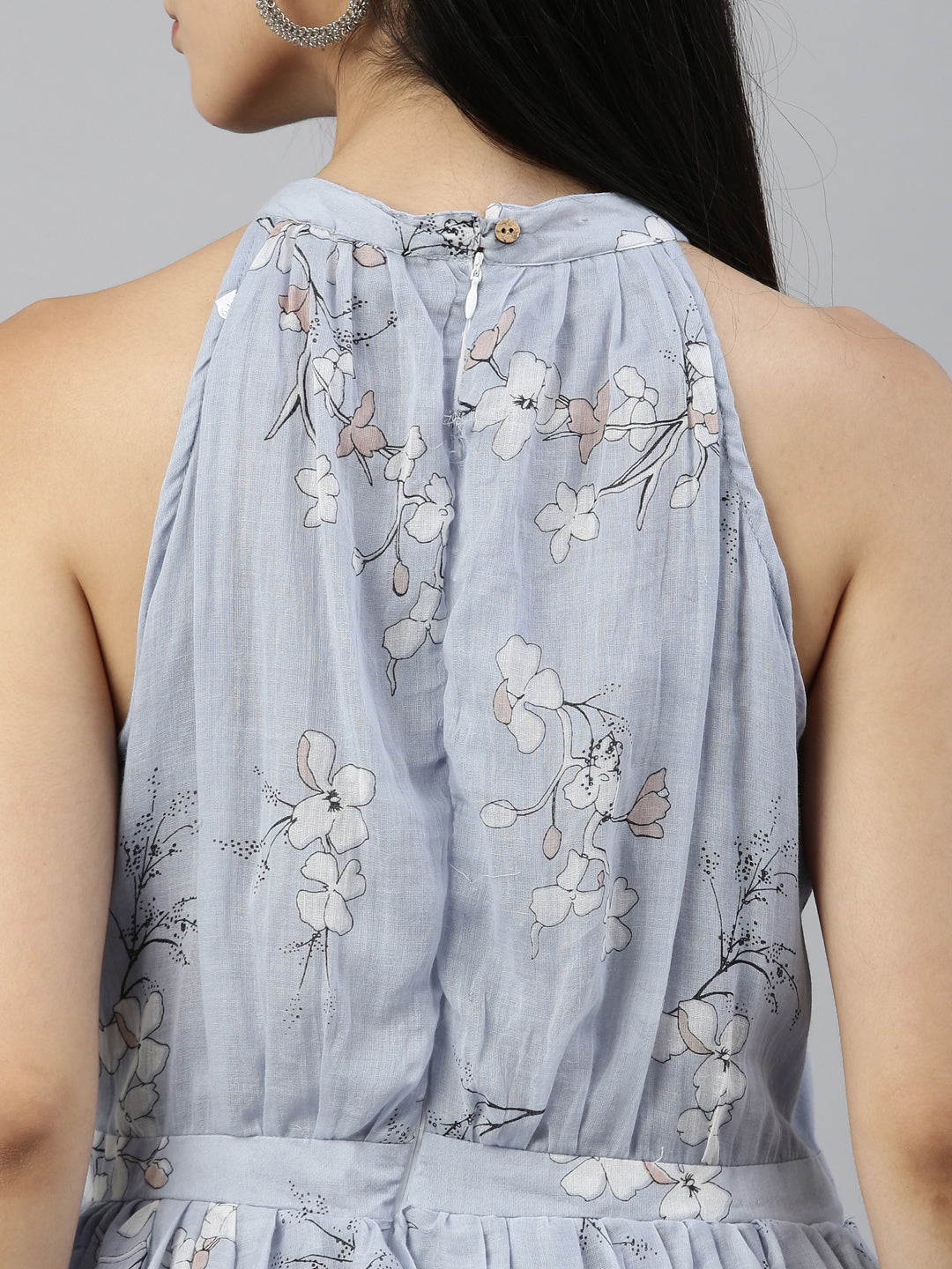 Neerus L Gray Color Georgette Fabric Kurta