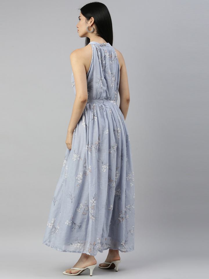 Neerus L Gray Color Georgette Fabric Kurta